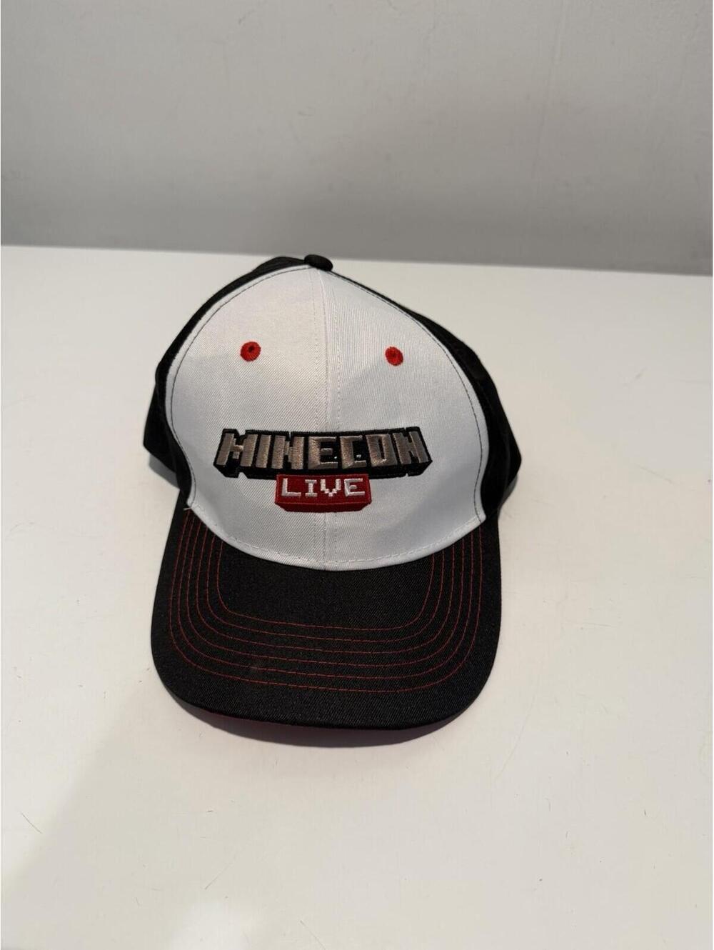 Minecraft White/White SnapBack Hat Cap One Size Fit All Embroidered Minecon